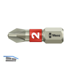 WERA Bit-Einsatz Edelstahl 3851/1TS 1/4"sechskant PH 2/25 mm Phillips