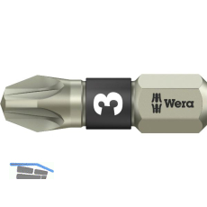 WERA Bit-Einsatz Edelstahl 3855/1TS 1/4"sechskant PZ 3/25 mm Pozidriv