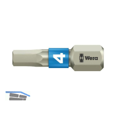 WERA Bit-Einsatz Edelstahl 3840/1TS 1/4"sechskant 4.0/25 mm Innensechskant