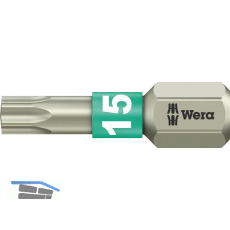 WERA Bit-Einsatz Edelstahl 3867/1TS 1/4"sechskant TX15/25 mm Torx�