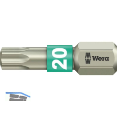 WERA Bit-Einsatz Edelstahl 3867/1TS 1/4"sechskant TX20/25 mm Torx�