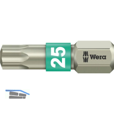 WERA Bit-Einsatz Edelstahl 3867/1TS 1/4"sechskant TX25/25 mm Torx�
