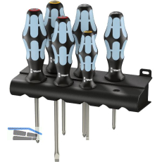 WERA Schraubendreher-Satz 3334/3350/3355/6 Edelstahl PH/PZ/Schlitz 6-teilig