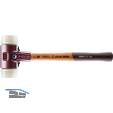 HALDER Schonhammer Temperguss Kopf � 50 mm Nylon wei� Hickory Stiel