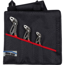 KNIPEX Wasserpumpenzangen-Set Cobra 001955S8, 3-teilig in Rolltasche SW 27-46 mm