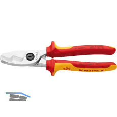 KNIPEX Kabelschere m. Doppelschneide VDE 9516 Kabel 20mm/70mm� 2K-Griff L=200mm