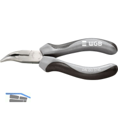 WGB Langschnabelzange gebogen 2K-Griff L�nge 200 mm