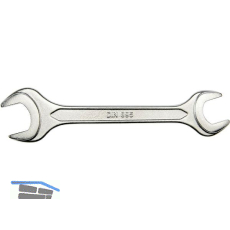 WGB Doppelmaulschl�ssel DIN895 19 x 24 mm Maulstellung 15� verchromt