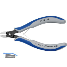 KNIPEX Pr�zisions-Elektronik-Seitenschneider 7902 DIN 9654 rund, Facette, 125 mm