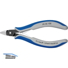 KNIPEX Pr�zisions-Elektronik-Seitenschneider 7932 DIN 9654 spitz Facette L=125mm
