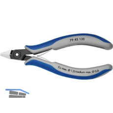 KNIPEX Pr�zisions-Elektronik-Seitenschneider 7942 DIN 9654 spitz, L=125mm