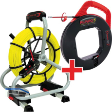 RUNPOTEC Kabeleinziehger�t Set RUNPO5 + Glasfaserstab 60m