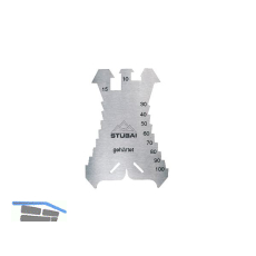 STUBAI Anrei�schablone 140x100x1.3 mm Ma�einteilung 5-100 mm in 5 mm Schritten