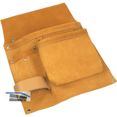 KAUFMANN Doppelfach-Nageltasche aus Rindleder