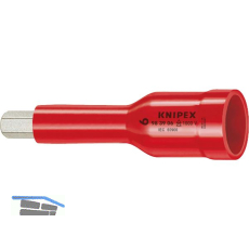 KNIPEX Steckschl�ssel-Einsatz isoliert 9839, 3/8" f�r Innensechskant, SW 6 mm