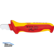 KNIPEX Kabelmesser VDE 985503 Hakenklinge f. Rundkabel Klingenl�nge 28mm L=170mm