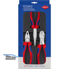 KNIPEX Zangenset 3-teilig Kombizange, Seitenschneider, Flachrundzange