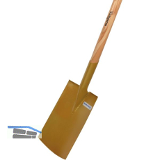 SONNECK Gartenspaten Gold mit Tritt und T-Stiel Gr��e 280 x 180 mm