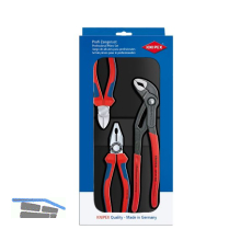 KNIPEX Zangenset 3-teilig Kombizange, Seitenschneider, Wasserpumpenzange