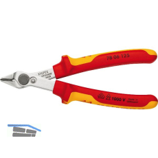 KNIPEX Elektronik-Seitenschneider Super Knips� VDE 7806 DIN9654 Form 0, L=125 mm