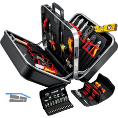 KNIPEX Elektro-Werkzeugkoffer BIG Twin 002142, 63-teilig, ABS-Kunststoff schwarz