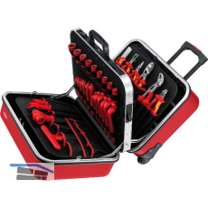 KNIPEX Elektro-Werkzeugkoffer BIG Twin-Move RED 989915, 47-teilig, ABS rot