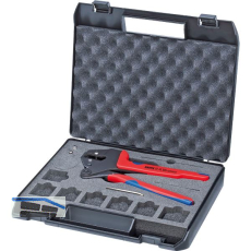 KNIPEX Crimp-Systemzange 9743200 im Kunststoffkoffer, 2K-Griff, L=200 mm