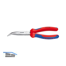 KNIPEX Flachrundzange mit Schneide DIN 5745 gebogen L�nge 200 mm