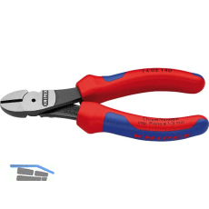 KNIPEX Kraft-Seitenschneider Form 0 DIN 5749 2K-Griff L�nge 140 mm