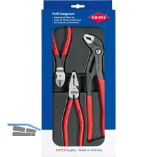 KNIPEX Zangenset Kraft Paket 3-tlg. Kombizange, Seitenschneider, Wapuzange
