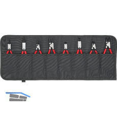 KNIPEX Sicherungsringzangen-Set 8-teilig 001958V01 in Rolltasche schwarz