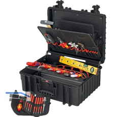 KNIPEX Elektro-Werkzeugkoffer Robust34 002136, 26-teilig, Kunststoff schwarz