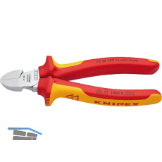 KNIPEX Seitenschneider, verchromt, 2-K, VDE 160 mm