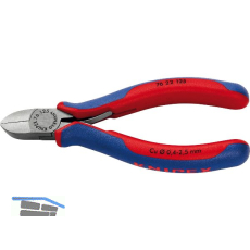 KNIPEX Seitenschneider f�r Elektromechaniker 7622, 2K-Griff, schwarz pol. 125 mm
