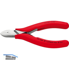 KNIPEX Elektronik-Seitenschneider 7701 DIN 9654 rund, kleine Facette, L=115 mm