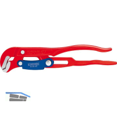 KNIPEX S-Maul-Rohrzange 8360 mit Schnelleinstellung 1", L=330 mm, rot