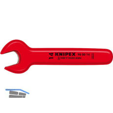 KNIPEX Einmaulschl�ssel isoliert, SW 17 mm, Maulstellung 15�, L=155 mm