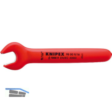 KNIPEX Einmaulschl�ssel isoliert Zoll, SW 9/16", Maulstellung 15�, L=152,4 mm