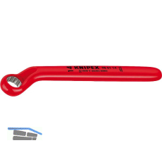 KNIPEX Ringschl�ssel gekr�pft isoliert SW 9 mm, H�he Kr�pfung 19 mm, L=165 mm