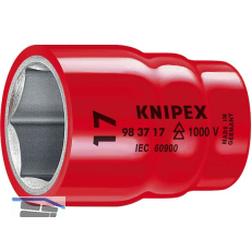 KNIPEX Steckschl�ssel-Einsatz isoliert 9837, 3/8" f�r 6-kant, SW 16 mm