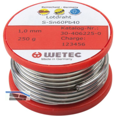 Elektrol�tdraht SN60Pb40 flussmittelgef�llt � 1 mm Inhalt 250 g