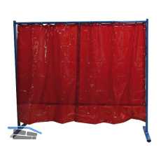 KEMPER Schwei�erschutzwand 1-teilig Breite 2.10 m rot