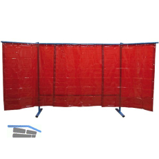 KEMPER Schwei�erschutzwand 3-teilig Breite 3.80 m rot