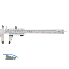 HELIOS PREISSER Messschieber m. Feststellschraube DIN862 Tiefenm. eckig 0-150 mm