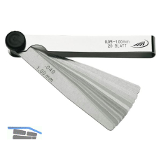 HELIOS PREISSER F�hlerlehre Messbereich 0,05-0,50 mm Blattl�nge 100 mm 8 Blatt