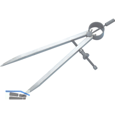 Pr�zisions Federspitzzirkel Schenkell�nge 300 mm