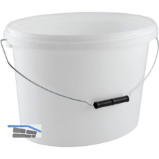 Eimer Oval 12,5L wei� mit B�gel ohne Deckel