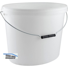 Eimer Oval 18L wei� mit B�gel ohne Deckel