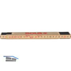SOLA Holz-Gliederma�stab 10 Glieder mit Feder 2 m EG-Pr�fzeichen Genauigkeit III