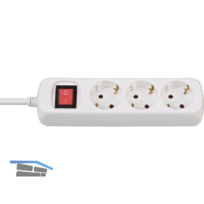 3 Fach Stromverteiler mit 1400 mm Kabel und Schalter